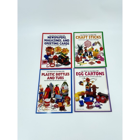 Other - Look What You Can Make With Craft Books Lot Of 4 Crafts Sticks, Plastic Bottles